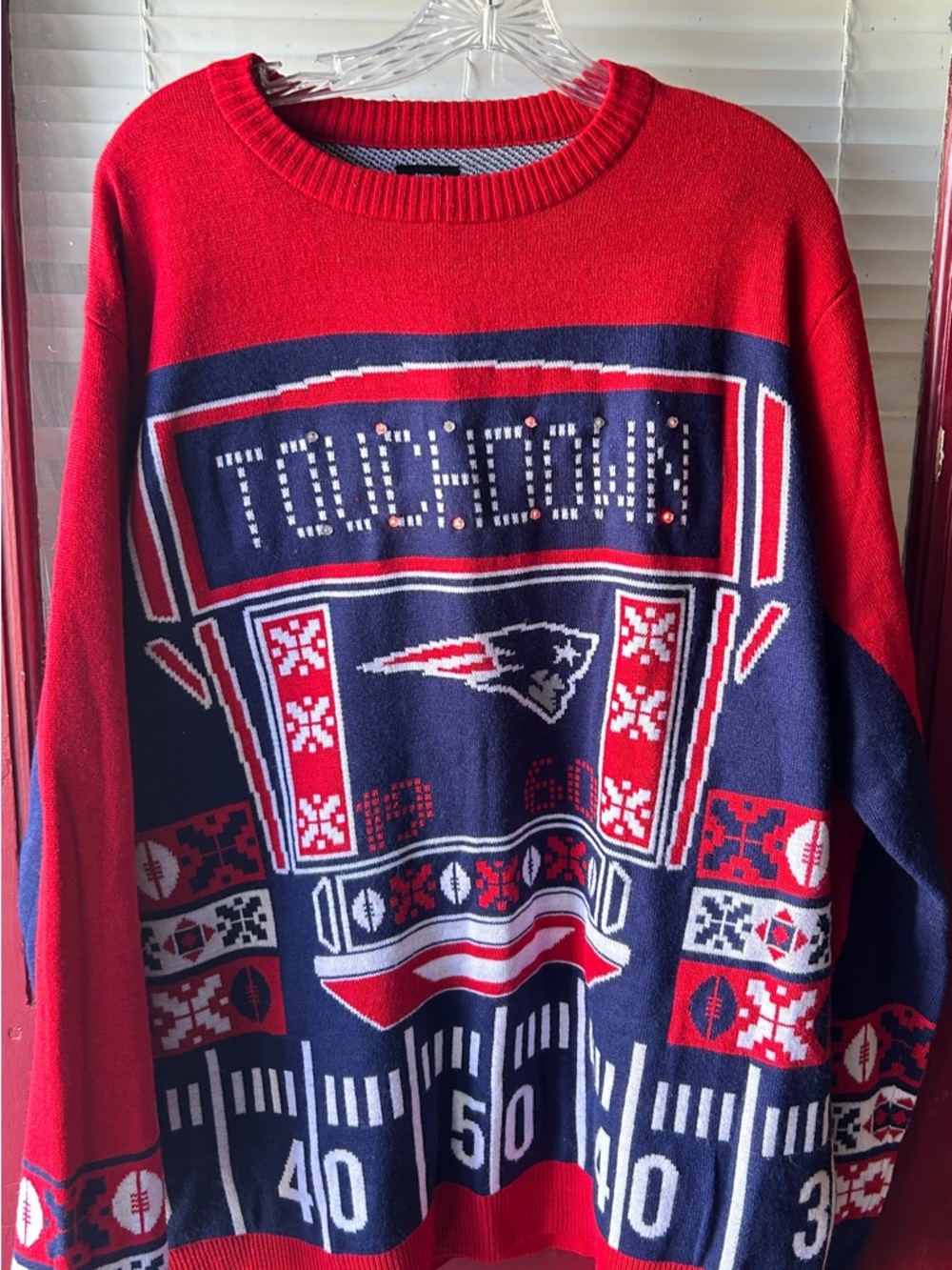 NFL Patriots Sweater ( Lights up)
